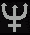The astrological symbol for Neptune is a depiction of the sea-god's trident