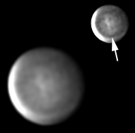 A cloud discontinuity in Venus' atmosphere imaged by Ant�nio Cidad�o on September 2nd 2022 (Image: Ant�nio Cidad�o/ALPO-Japan)