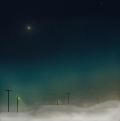 Venus in the evening sky over Brzezno, Poland, sketched by Krzysztof Rajda in January 2009 (Image: Krzysztof Rajda/ASOD)